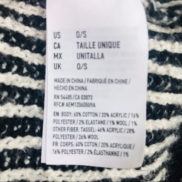 American eagle fringe black Open cardigan sweater - Picture 7 of 7